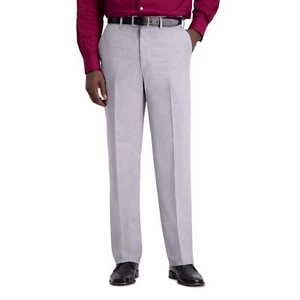 J.M. Haggar Men's Classic Fit Flat Front Dress Pant 32W x 30L Regular - Picture 1 of 5