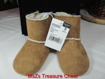 Botines WONDERKIDS Baby Bronceados, Fácil de Abrir/Cerrar, Talla 3M UNISEX * Nuevos con Etiquetas * Foto 1 de 4