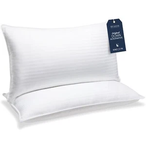 Bed Pillows King Size Set of 2 - Down Alternative Bedding Gel Cooling Big Pil... - Picture 1 of 6