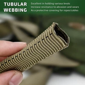 1 inch MIL-W-5625 Nylon Tubular Webbing Milspecs 4000Lbs Durable for Outdoor - Picture 1 of 6