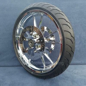 Rotor neumático Shinko rueda delantera 21" cromo Enforcer II 8-23 Street Glide FLHX FLTR - Imagen 1 de 12