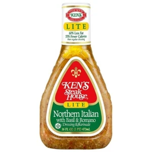 Ken's Steak House Lite norditalienisches Basilikum & Romano Dressing & Marinade 16oz - Bild 1 von 2