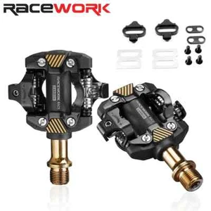 MTB Bicycele Self-Locking SPD Pedals Mountain Bike Cleats Bearing Footrest Parts - Picture 1 of 10
