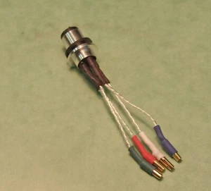 Turntable headshell 4pin connectors 5N Pure Silver litz leadwire 1.3 terminals - Picture 1 of 3