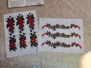 Campana de transferencia Priscilla Hauser 1992 impresiones pintadas con cinta y flor de pascua - Imagen 1 de 5