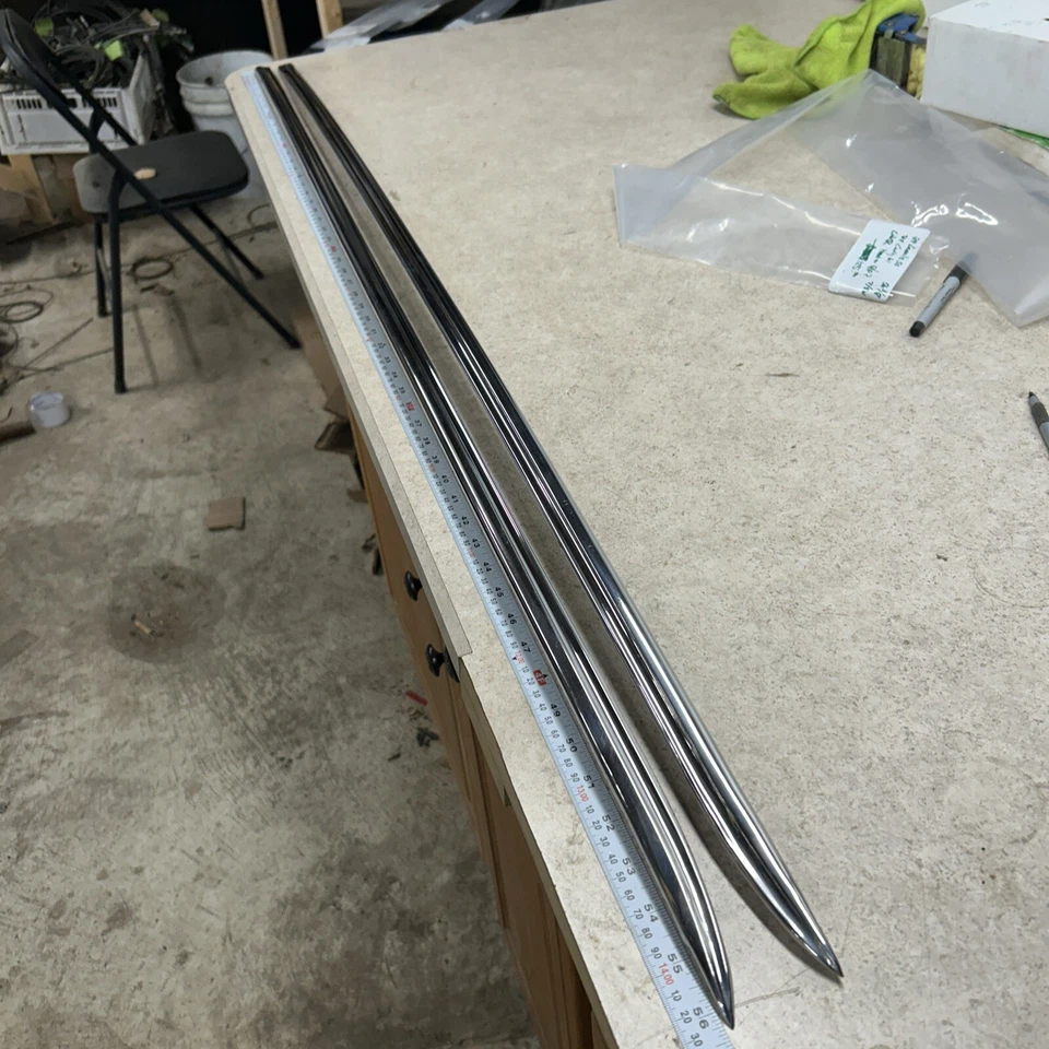 ? 1939 LaSalle 50 or Cadillac 61 Left and Right Hood Side Trim Moldings 56-3/8”? - Image 1 of 4