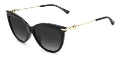 NEW JIMMY CHOO TINSLEY Sunglasses Black with Grey Lenses 56-16-145 w/Case ITALY - Image 1 of 2