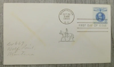 First Day Of Issue Gustaf Mannerheim 1960 Vintage Stamp Posted Envelope Cover - Image 1 of 4