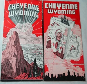 1939 Brochure on Cheyenne Wyoming 7 pgs. Scenic Areas Maps Civic information - Picture 1 of 3