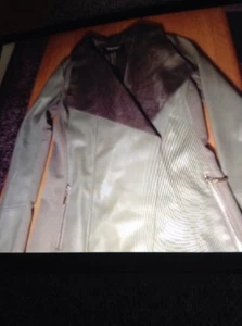 Womens New Wallis Sheepskin Look Grey Biker Jacket Coat Size 10 NWT Rrp £58 - Picture 1 of 8