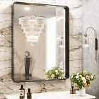 24 X 32 Inch Black Mirror Wall Mirror for Bathroom Black Metal Frame Decorative