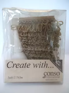 Conso Loop Fringe No Sew Trim Natural 9 Yards New Craft Supplies Lamp Making - Picture 1 of 6
