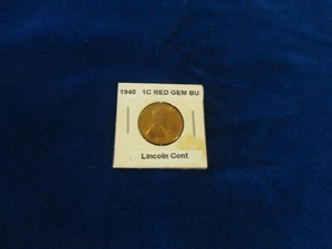 1940 1C Red GEM BU Lincoln Cent - Bild 1 von 3