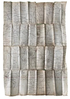 Antiguo mapa de estudio de tierras del condado de Butler del siglo XIX con apellidos Pennsylvania Foto 1 de 4