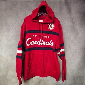 NWT Mitchell & Ness MLB St. Louis Cardinals Head Coach Script Hoodie Men L $110 - Picture 1 of 7