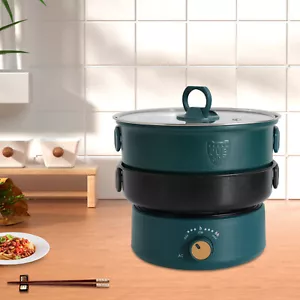 Electric Hot Pot with Foldable Handles, Portable Travel Cooker for Ramen Noodle - Picture 1 of 13