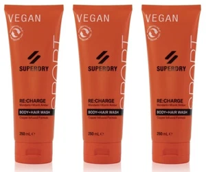 ✅ SUPERDRY Sport Funky Red 2in1 Hair und Body Wash Duschgel & Shampoo 3x 250ml ✅ - Bild 1 von 1