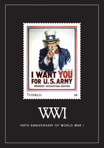 Tuvalu 2014 - Estampilla del 100 aniversario de la Primera Guerra Mundial - Hoja de recuerdo MNH Foto 1 de 1