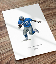 Barry Sanders Poster Detroit Lions Football Art Print