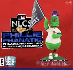 Phillie Phanatic Philadelphia Phillies 2022 NL Champions Mascot Bobblehead - NIB - Picture 1 of 7