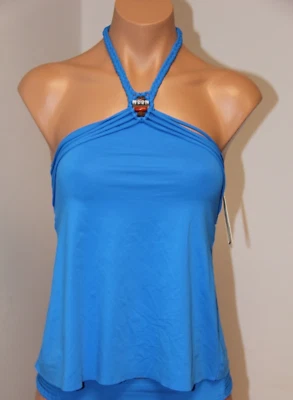 NWT Lucky Brand Swimsuit Tankini Top Size M High Neck PER - Image 1 of 3