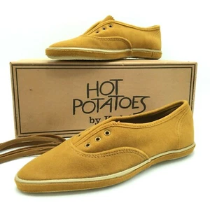 Vtg 60s Rare NOS KEDS Hot Potatoes Mustard Yellow Point Sneaker Flats Women US 5 - Picture 1 of 12