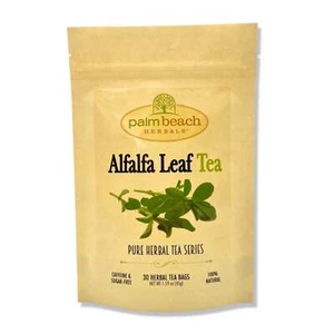 Té de hojas de alfalfa de Palm Beach Herbals | 30 quilates, sin cafeína - Imagen 1 de 3
