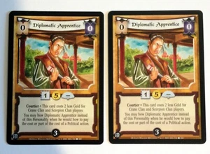 Aprendiz Diplomático (2) L5R Leyenda de los Cinco Anillos CCG Edición Diamante DE - Imagen 1 de 1