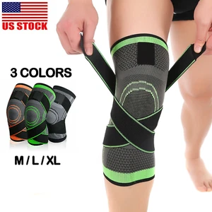 Knee Sleeve Strap Compression Brace Support Joint Pain Arthritis Relief Sports - Picture 1 of 18