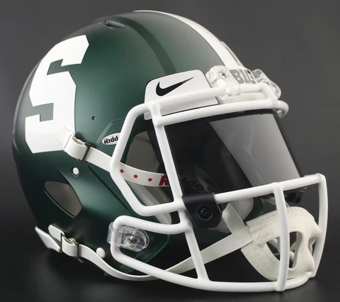 MICHIGAN STATE SPARTANS Authentic GAMEDAY Football Helmet w/ NIKE Eye Shield Cover
