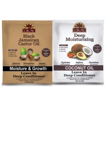Okay Leave in Deep Conditioner 1.25oz-Coconut castor oil -one each - Picture 1 of 3