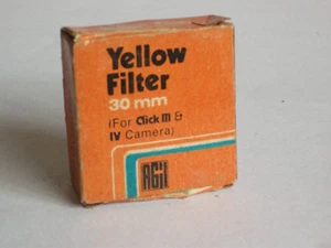Rare India Made Agfa Gevaert 30mm Yellow Filter fr Agfa Click III / IV Cameras - Picture 1 of 6
