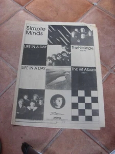Simple Minds: Life in a day 1979 Full Page (12" X 16") UK Advert EX CONDITION - Picture 1 of 1