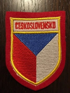 Patch toppa CM8X6 scudetto in stoffa ricamato Ceskoslovensko Cecoslovacchia - Picture 1 of 2