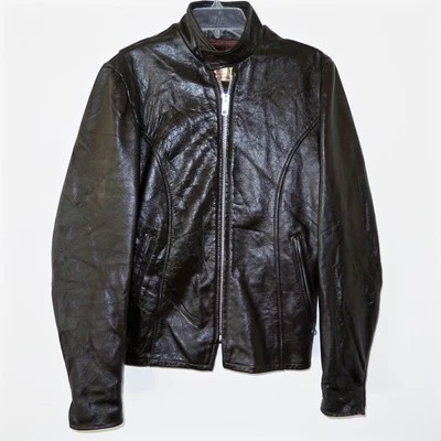 DE COLECCIÓN ORIGINAL CAFÉ RACER CUERO AÑOS 70 EXCELENTE CON FORRO MARRÓN OSCURO TALLA 36 Foto 1 de 4