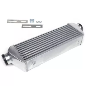 Intercooler universal de aluminio pulido tubo y aleta 27"X9"X4" 3 pulgadas entrada y salida - Imagen 1 de 12
