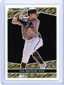 * HA-SEONG KIM * 2021 TOPPS BLACK GOLD HOLO FOIL RC # 28 