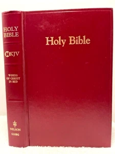 HOLY BIBLE King James Version Old New Testament Words Of Christ In Red Nelson - Picture 1 of 1