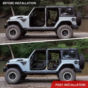 2018-2024 Jeep Wrangler JL JLU & Gladiator JT Tube Doors w/ Mirrors 4-Door Set - Picture 1 of 9