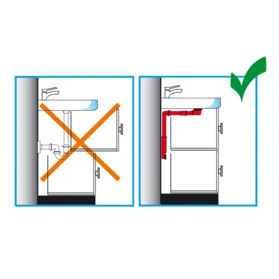  Bad WC Raumspar Siphon Syphon super Platzsparend geringe Einbautiefe Schubkaste - Bild 1 von 4