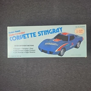 1/14 Vintage Radio Shack Radio Controlled Corvette Stingray Blue Works Great! - Picture 1 of 12