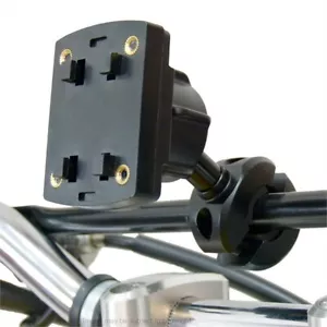 Riel de motocicleta/montaje transversal y adaptador de 4 clavijas para estuches Herbert Richter - Imagen 1 de 6