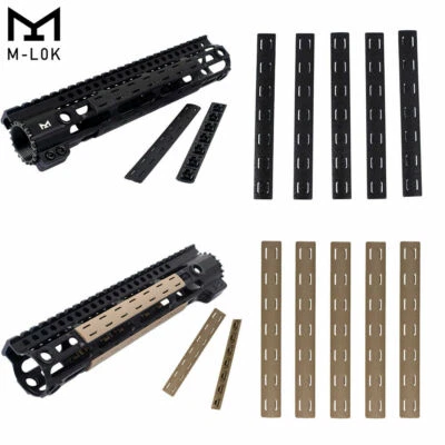 5.5" Rail Panel Strip Cover Slot Covers Snap-in 5 PCS Pack for M-LOK Black / Tan