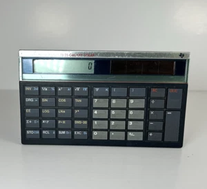 Vtg Texas Instruments TI-35 Galaxy Solar Calculator 1984 Grey Math School Works - Bild 1 von 6