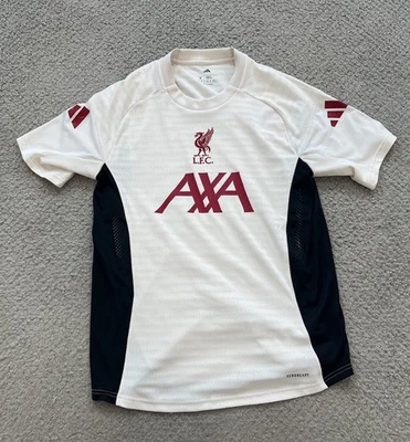 LIVERPOOL FC ADIDAS 2025/26 PLAYER TRAINING JERSEY KIT TOP WHITE  MEN’S MEDIUM  - Image 1 of 4