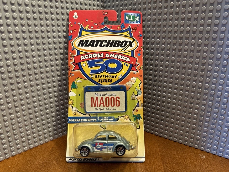 Matchbox Across America - 50 cumpleaños - Massachusetts 1962 Volkswagen Beetle Foto 1 de 3