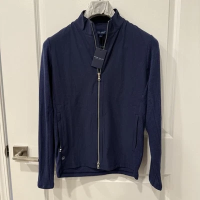 Cárdigan Peter Millar Steel Solstice Performance híbrido cremallera completa S nuevo con etiquetas $200 Foto 1 de 4