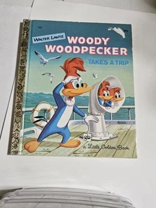 Woody Woodpecker Takes a Trip Walter Lantz Little Golden Book 1961 2nd Printing - Picture 1 of 4