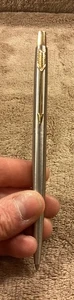 Vintage 1970s Parker Classic Blotter Ballpoint Pen Stainless W/ Gold Trim WORKS - Picture 1 of 8