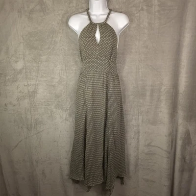 Vestido Michael by Michael Kors Seda Halter Cuello Midi Talla 8 Y2K Fairy Grunge Foto 1 de 4